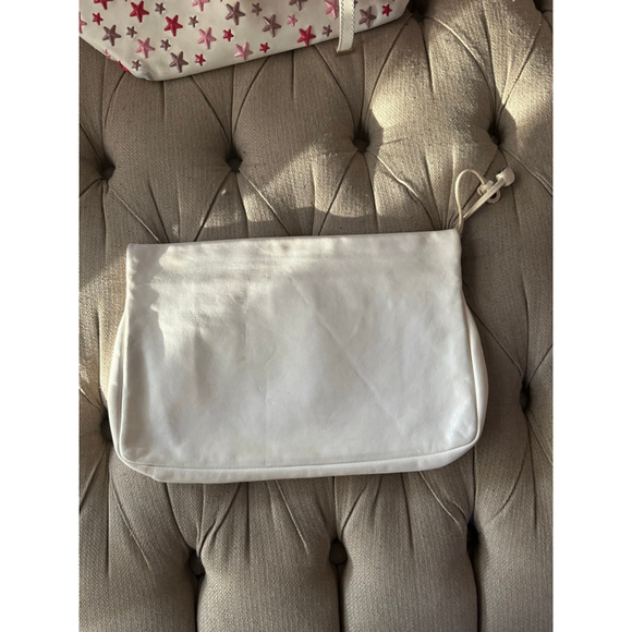 Jimmy Choo Off-White Pink Star Studded Zip Clutch - Picture 2 of 5
